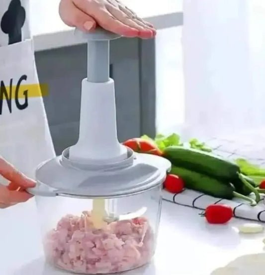 1.5L Manual Food Chopper – Hand Press Vegetable & Fruit Cutter (Random Color)